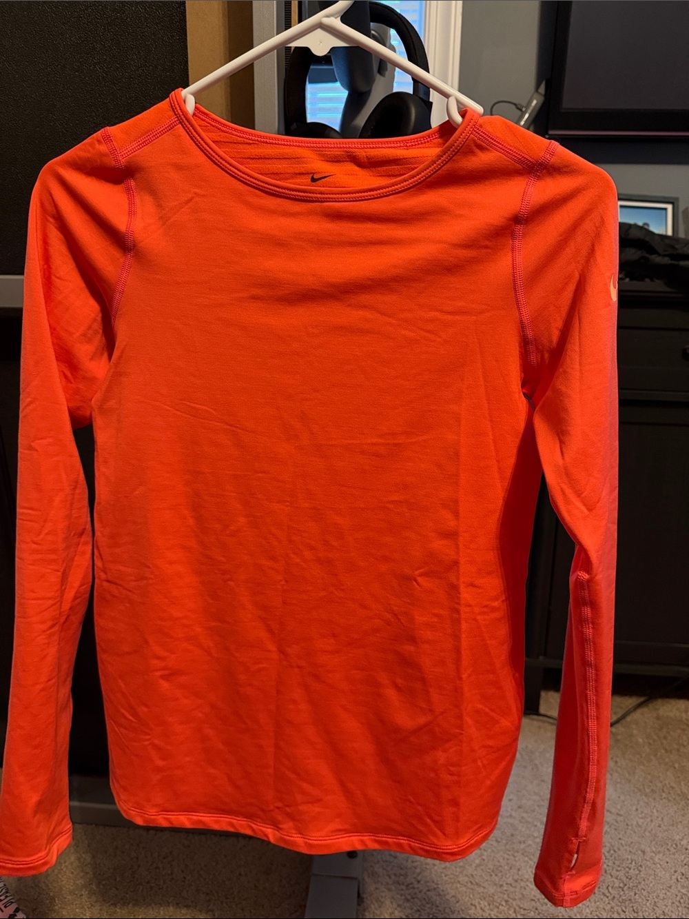 Nike Long Sleeve Dri-FIT pro warm Top - coral/ orange